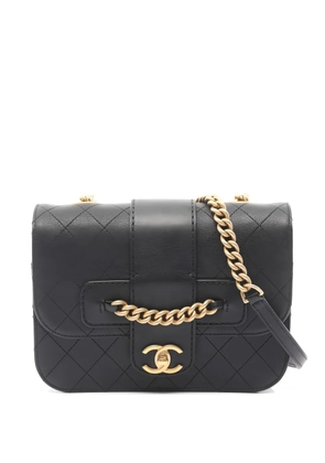 CHANEL Pre-Owned 2018 diamond-quilting chain-strap shoulder bag - Black