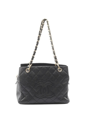 CHANEL Pre-Owned 2002-2003 Petite Timeless Tote chain shoulder bag - Black