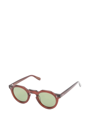Lesca Pica round sunglasses - Brown