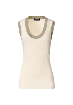Fabiana Filippi sleveeless ribbed top - Neutrals