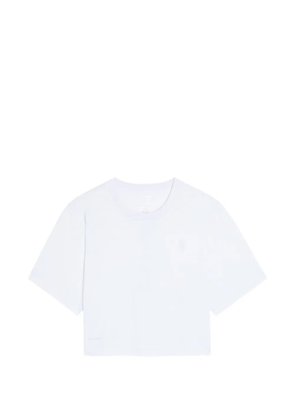 On short-sleeve crop T-shirt - White