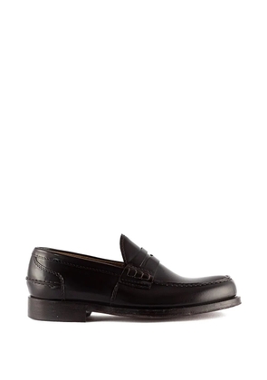 Green George penny-bar stitching loafers - Brown