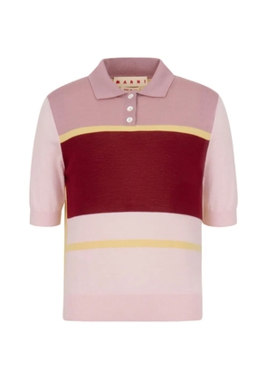 Marni colour-block striped shirt - Pink