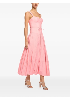 Cinq A Sept Jerome sweetheart-neck tie midi dress - Pink