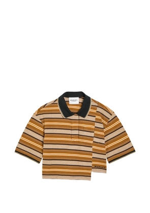 Etoile Isalyne striped pocket polo top - Neutrals