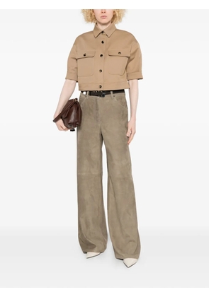Max Mara buttoned cropped jacket - Brown