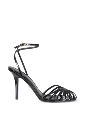 Alevì Ally caged ankle-strap leather pumps - Black