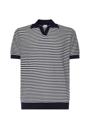 Eleventy striped V-neck T-shirt - Blue