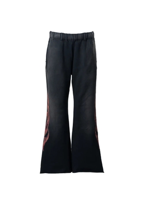 KAMIYA Crayon Flame bootcut trousers - Black