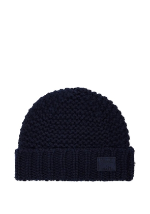 Paul Smith knitted logo beanie hat - Blue