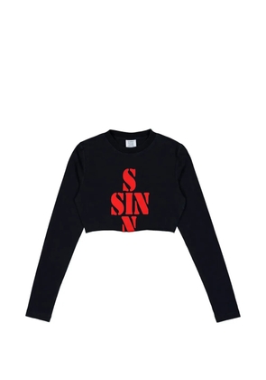 VETEMENTS cropped T-shirt - Black
