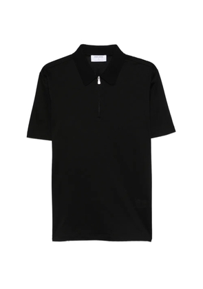 Gran Sasso zip-up polo shirt - Black