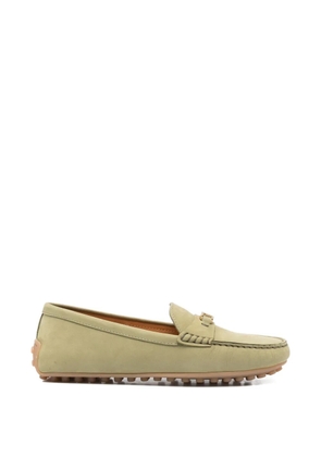 Tod's logo-detail loafers - Green