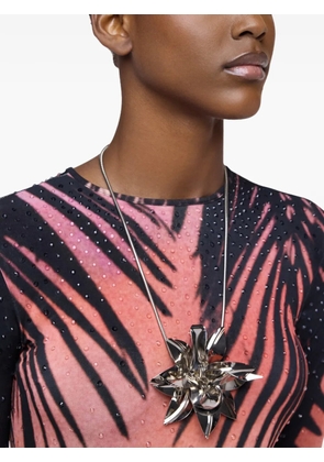 Rabanne flower-pendant necklace - Silver