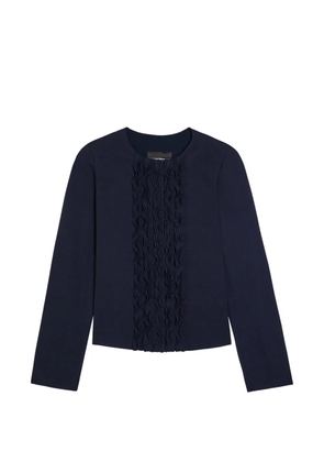 Emporio Armani ruffled fitted jacket - Blue
