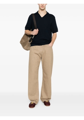 Woolrich V-neck knitted T-shirt - Blue