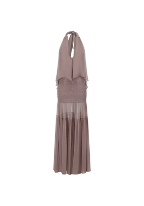 OUDE WAAG halterneck tiered maxi dress - Pink