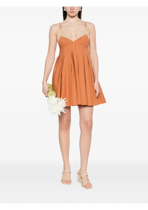 Rosanna Ocampo V-neck mini dress - Orange