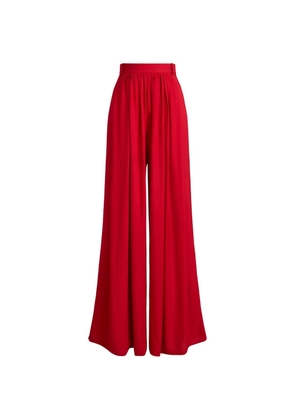 Ralph Lauren Collection Vannesa pleated palazzo trousers - Red