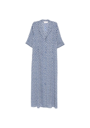 Marina Rinaldi Mrsranch geometric-print maxi dress - Blue