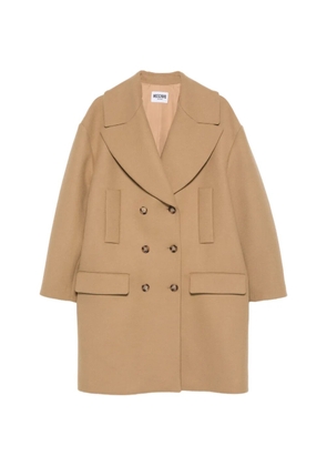 MOSCHINO JEANS double-breasted coat - Brown