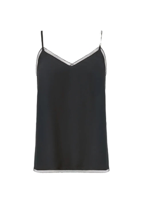 Fabiana Filippi v-neck trim top - Black