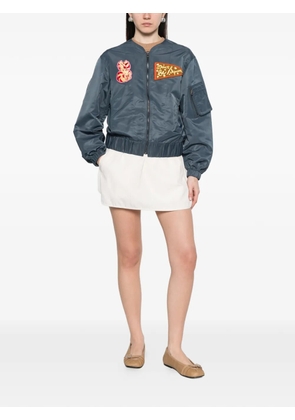 Kenzo appliqué zip jacket - Blue