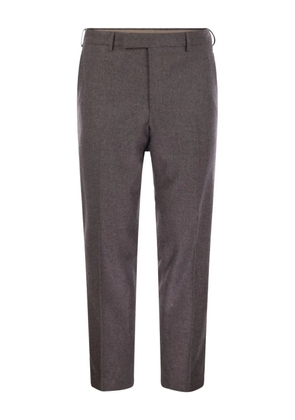 PT Torino ironed crease flannel trousers - Grey