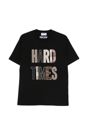 Moschino check-patchwork T-shirt - Black