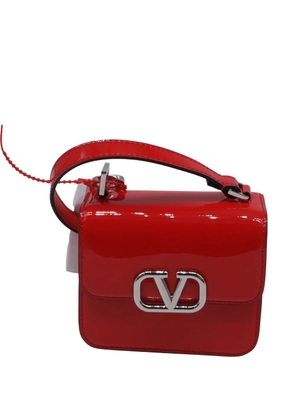 Valentino Garavani Pre-Owned micro V-sling patent-leather cross body bag - Red