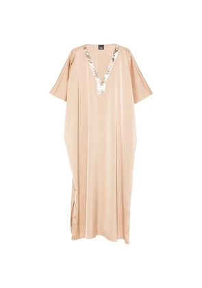 Marina Rinaldi sequin v-neck dress - Neutrals