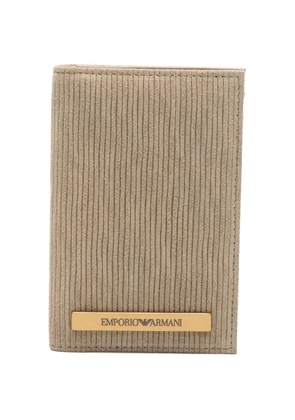 Emporio Armani logo-plaque wallet - Grey