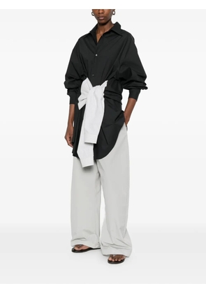 MM6 Maison Margiela striped-sleeves shirt - Black