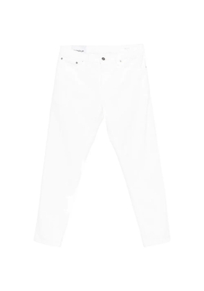 DONDUP logo-detail straight-leg cotton jeans - White