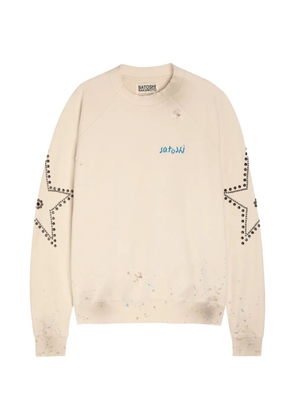 SATOSHI NAKAMOTO star studded sweatshirt - Neutrals