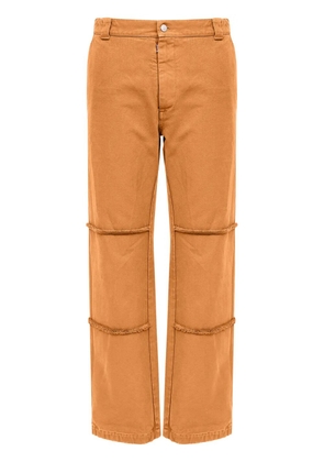 MM6 Maison Margiela single-stitch logo straight trousers - Orange