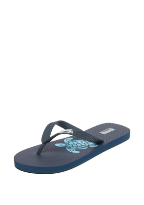 Vilebrequin turtle-print flip flops - Blue