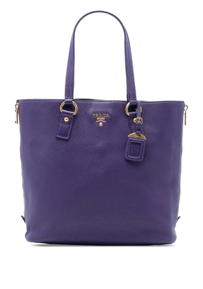 Prada Pre-Owned 2000-2025 Vitello Daino Side Zip tote bag - Purple