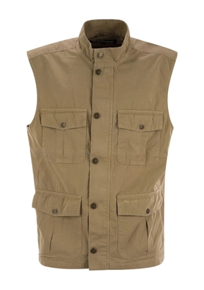 Barbour front-pockets waistcoat - Neutrals