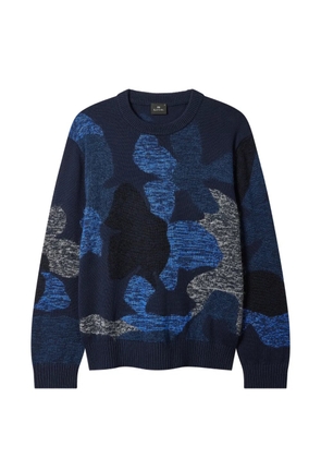 PS Paul Smith camouflage crew-neck sweater - Blue
