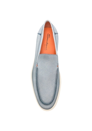 Santoni stitched loafers - Blue