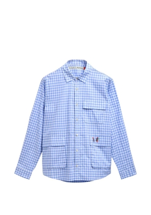 Barbour x Paul Smith gingham embroidered-detail shirt - Blue