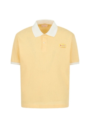 Marni jacquard logo polo shirt - Yellow