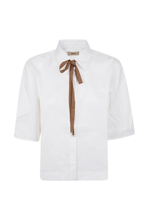 Herno cotton tie shirt - White