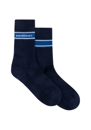 Casablanca Apres stripe-detail socks - Blue