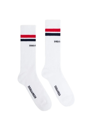 DSQUARED2 D2 College striped socks - White