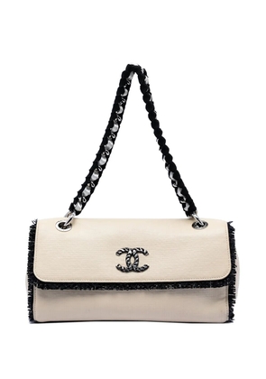 CHANEL Pre-Owned 2009-2010 Lambskin Tweedy Flap shoulder bag - Brown