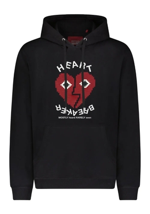 Mostly Heard Rarely Seen 8-Bit pixel-heart hoodie - Black