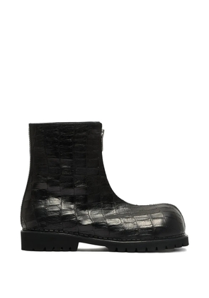 NO IDEA zip crocodile boots - Black