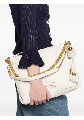 La Carrie tassel-detail shoulder bag - White